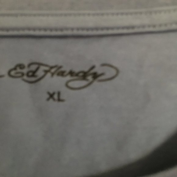 Ed Hardy Serpent & Skull XL Gray T Shirt XL  Box TS1 - Picture 5 of 10